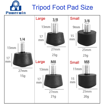 1/4" 3/8'' M8 Screw Tripod Foot Pad